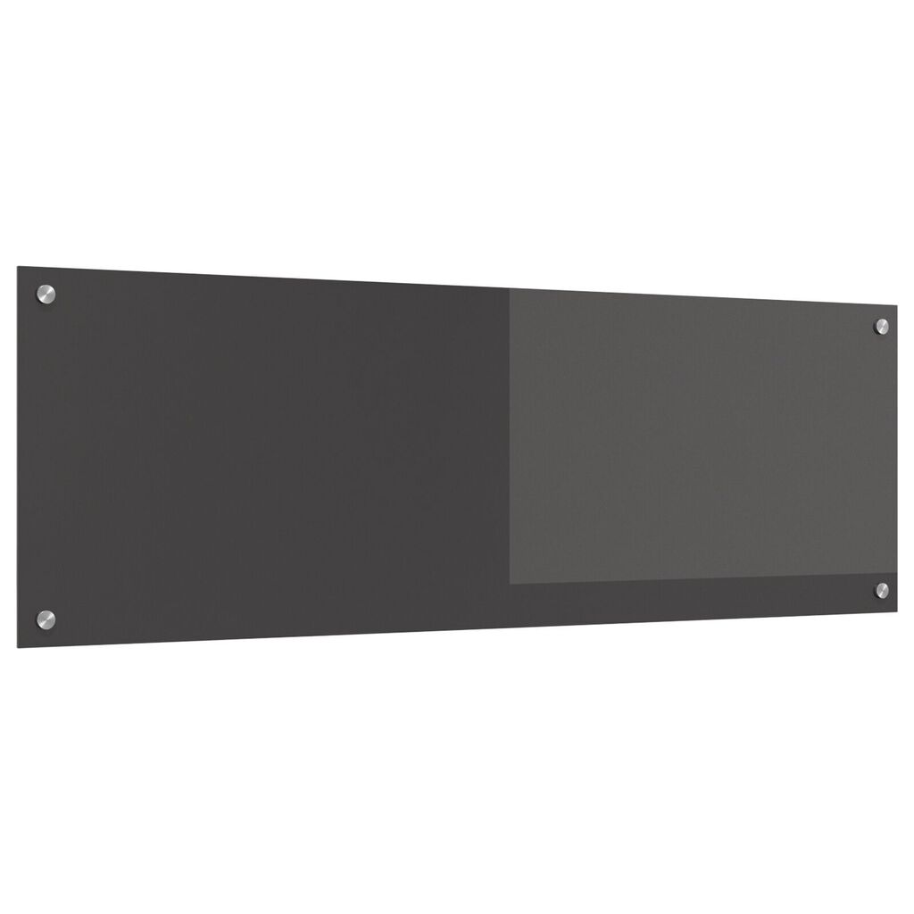 vidaXL Πλακάκι Κουζίνας Σκούρο Γκρι 120x40x0,6 εκ. Σκληρυμένο Γυαλί