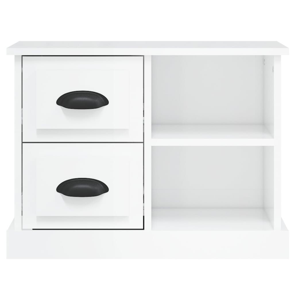 vidaXL Κομοδίνα Γυαλιστερό Λευκό 60x35,5x45 εκ.