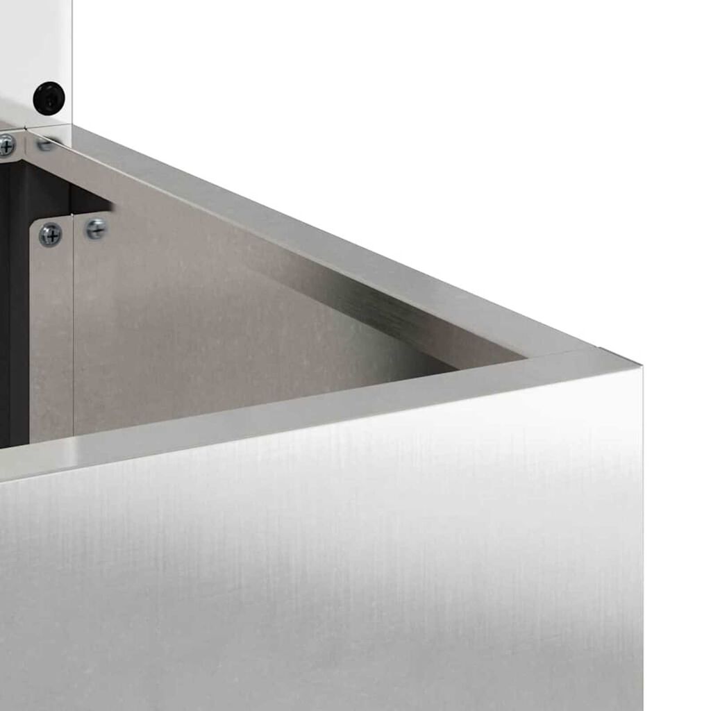 vidaXL Οθόνη Ιδιωτικότητας Κήπου Ασημί 32 x 140 εκ. Ανοξείδωτο ατσάλι