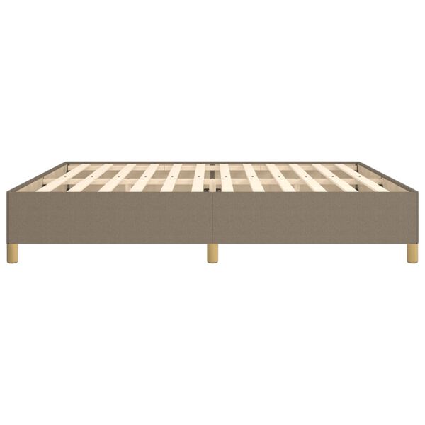 vidaXL Σκελετός Κρεβατιού Χωρίς Στρώμα Taupe 200x200 εκ.Υφασμάτινο
