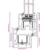 vidaXL Παράθυρο Υπογείου "RISOR" 60x100 εκ. Ανακλινόμενο & Περιστρεφόμενο DIN Αριστερά Λευκό