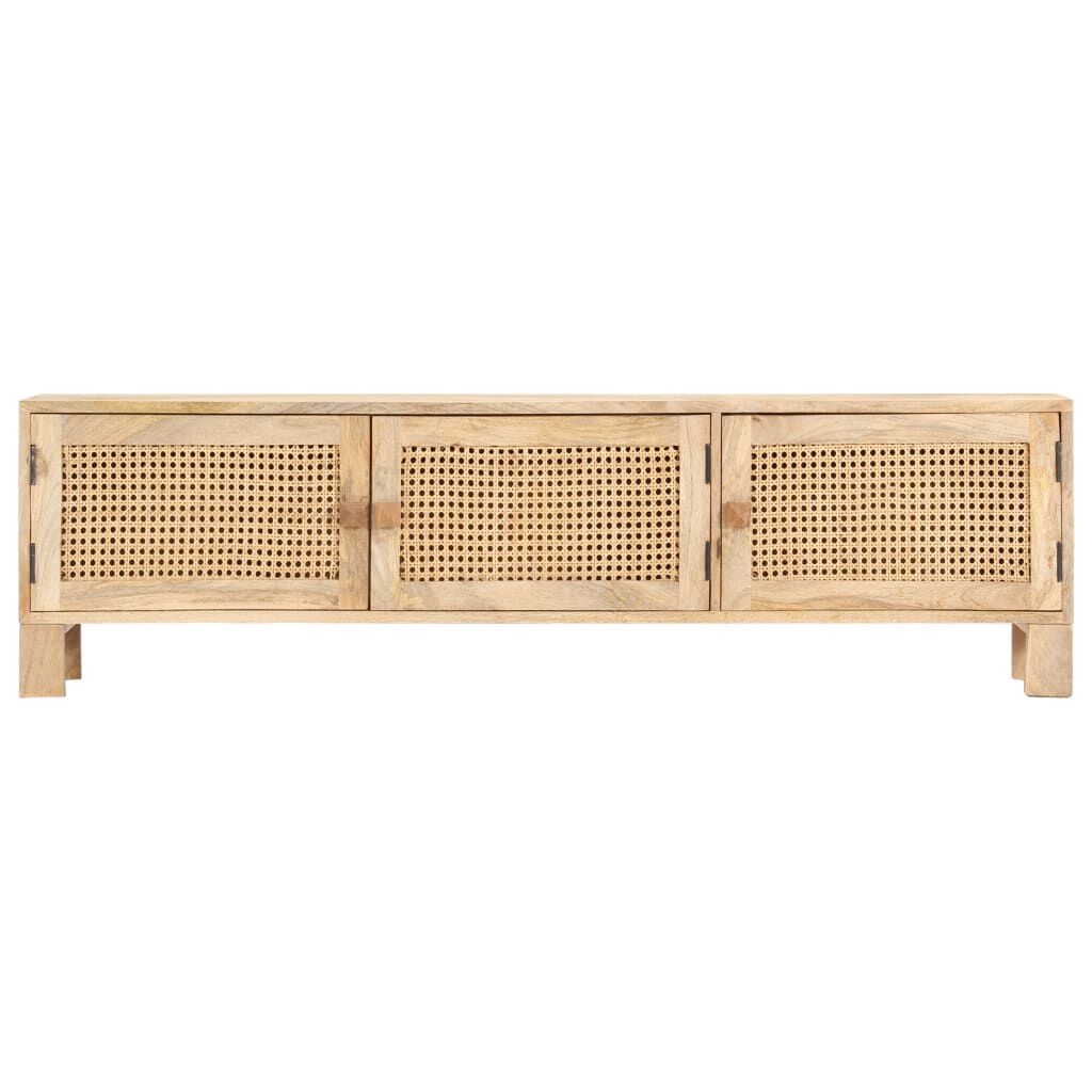vidaXL Έπιπλο Τηλεόρασης 140x30x40 εκ. Ξύλο Μάνγκο/Φυσικό Ζαχαροκάλαμο