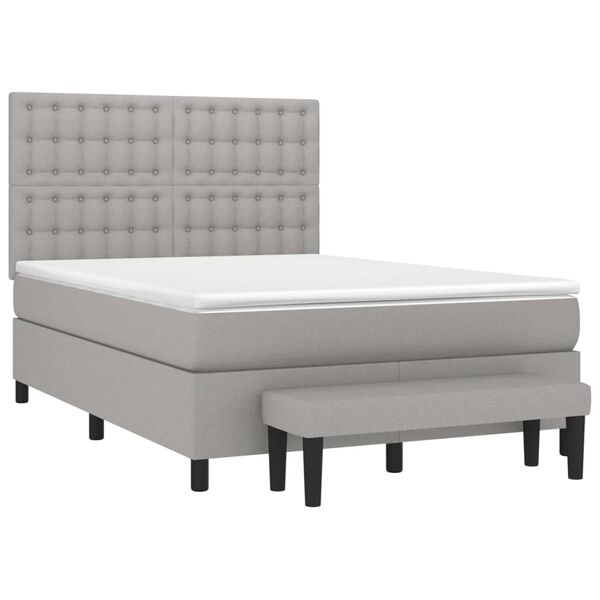 vidaXL &Kappa;&rho;&epsilon;&beta;ά&tau;&iota; Boxspring &mu;&epsilon; &Sigma;&tau;&rho;ώ&mu;&alpha; &Alpha;&nu;&omicron;&iota;&chi;&tau;ό &Gamma;&kappa;&rho;&iota; 140x190 &epsilon;&kappa;. &Upsilon;&phi;&alpha;&sigma;&mu;ά&tau;&iota;&nu;&omicron;