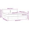 vidaXL Κρεβάτι Boxspring με Στρώμα & LED Taupe 200x200 εκ. Υφασμάτινο