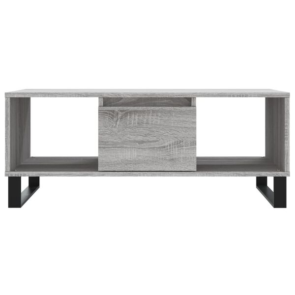 vidaXL Τραπεζάκι Σαλονιού Γκρι Sonoma 90x50x36,5εκ. Επεξεργασμένο Ξύλο