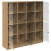 vidaXL Highboard 2 pcs Artisan Oak 68 x 37 x 142 &epsilon;&kappa; &Epsilon;&pi;&epsilon;&xi;&epsilon;&rho;&gamma;&alpha;&sigma;&mu;έ&nu;&omicron; &xi;ύ&lambda;&omicron;