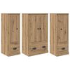 vidaXL Highboard 3 pcs Artisan Oak 132 x 35,5 x 103,5 &epsilon;&kappa;.