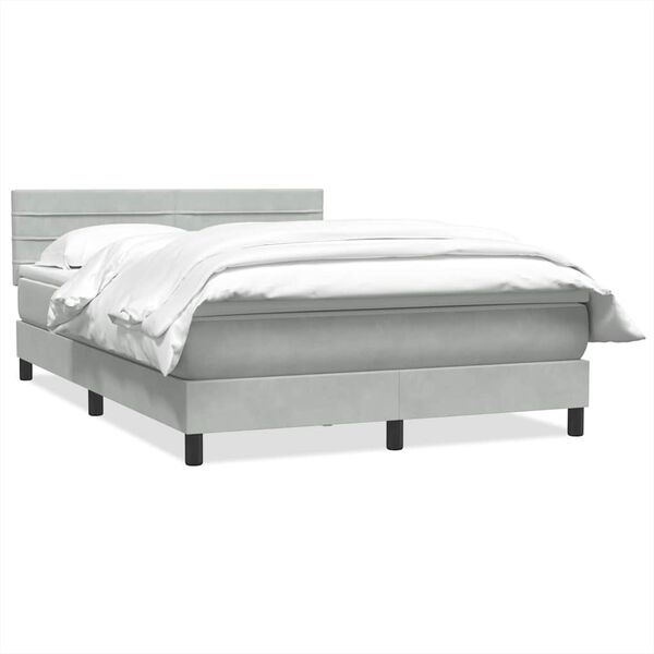 vidaXL &Kappa;&rho;&epsilon;&beta;ά&tau;&iota; Boxspring &mu;&epsilon; &Sigma;&tau;&rho;ώ&mu;&alpha; &Alpha;&nu;&omicron;&iota;&chi;&tau;ό &Gamma;&kappa;&rho;&iota; 140x210 &epsilon;&kappa;. &Beta;&epsilon;&lambda;&omicron;ύ&delta;&iota;&nu;&omicron;