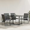 vidaXL Καρέκλες Κήπου 4 pcs Μαύρο και Ανθρακί 50.5 x 59 x 81.5 εκ.