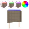 vidaXL &Kappa;&epsilon;&phi;&alpha;&lambda;ά&rho;&iota; &Kappa;&rho;&epsilon;&beta;&alpha;&tau;&iota;&omicron;ύ LED Taupe 103x16x118/128 &epsilon;&kappa;. &Upsilon;&phi;&alpha;&sigma;&mu;ά&tau;&iota;&nu;&omicron;