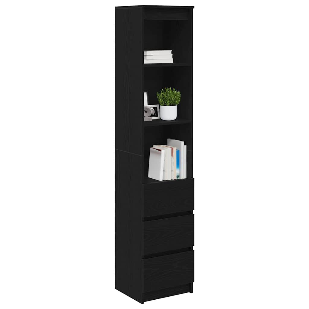 vidaXL Ντουλάπι Μαύρη δρυς 37,5x35x180 εκ. από Επεξεργασμένο Ξύλο