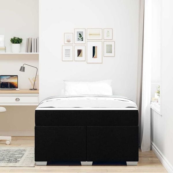 vidaXL Σκελετός Κρεβατιού Μαύρο 120 x 190 cm ύφασμα
