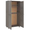 vidaXL Ντουλάπα HAMAR Αν. Γκρι 89 x 50 x 180 εκ. από Μασίφ Ξύλο Πεύκου