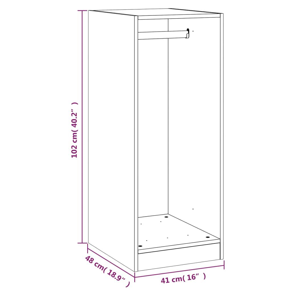 vidaXL Ντουλάπα Γκρι Σκυροδέματος 48x41x102 εκ. από Επεξεργασμένο Ξύλο