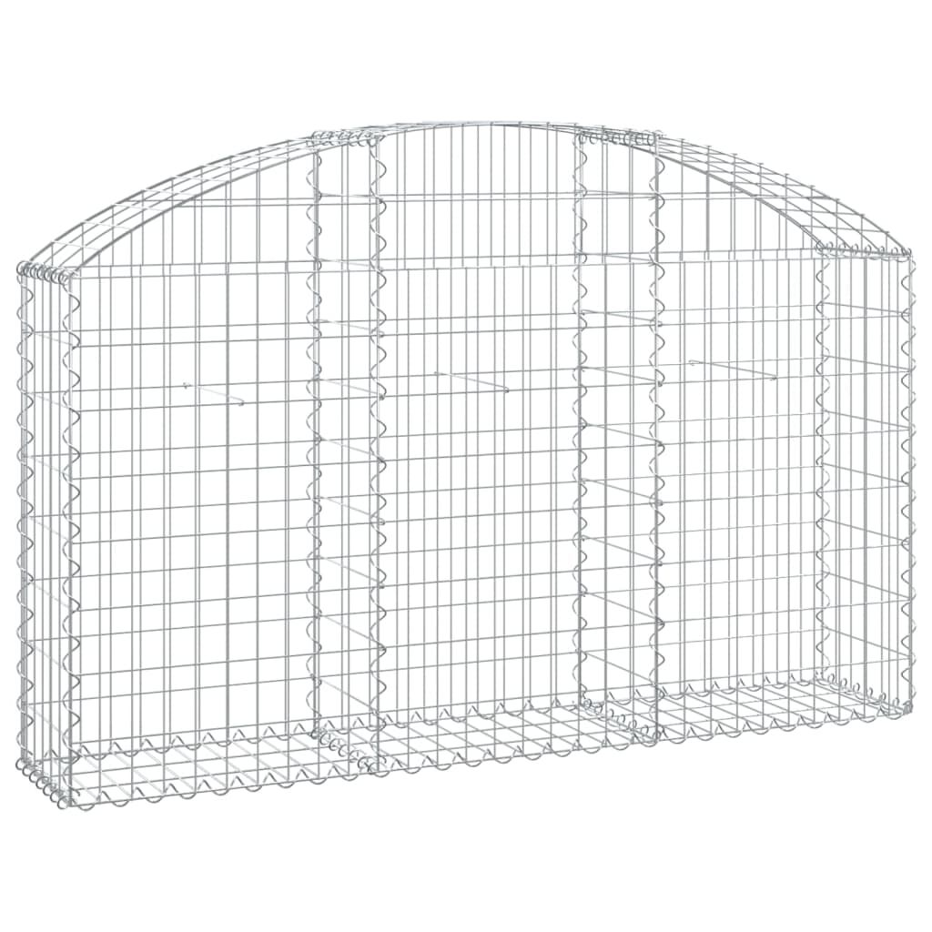 vidaXL Συρματοκιβώτιο Τοξωτό 150x30x80/100εκ. από Γαλβανισμένο Χάλυβα