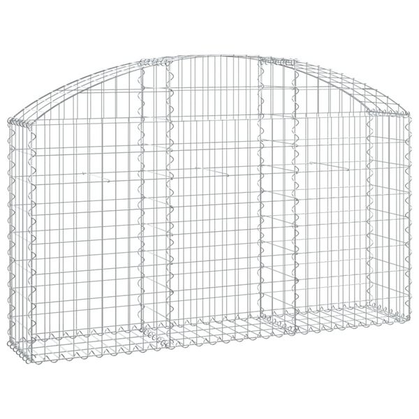 vidaXL Συρματοκιβώτιο Τοξωτό 150x30x80/100εκ. από Γαλβανισμένο Χάλυβα