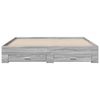 vidaXL Πλαίσιο Κρεβατιού με συρτάρια Γκρι sonoma 180x200εκ. Επεξ. Ξύλο