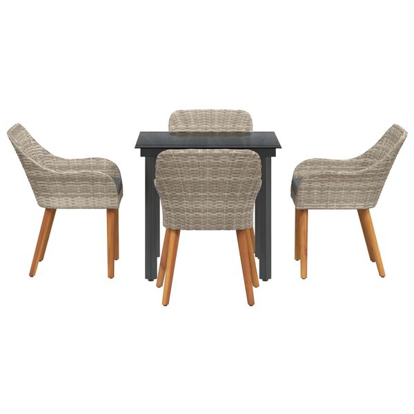 vidaXL &Sigma;έ&tau; &phi;&alpha;&gamma;&eta;&tau;&omicron;ύ &gamma;&iota;&alpha; &kappa;ή&pi;&omicron; 5 pcs &Alpha;&nu;&omicron;&iota;&chi;&tau;ό &gamma;&kappa;&rho;&iota; &sigma;&upsilon;&nu;&theta;&epsilon;&tau;&iota;&kappa;ό &rho;&alpha;&tau;ά&nu;