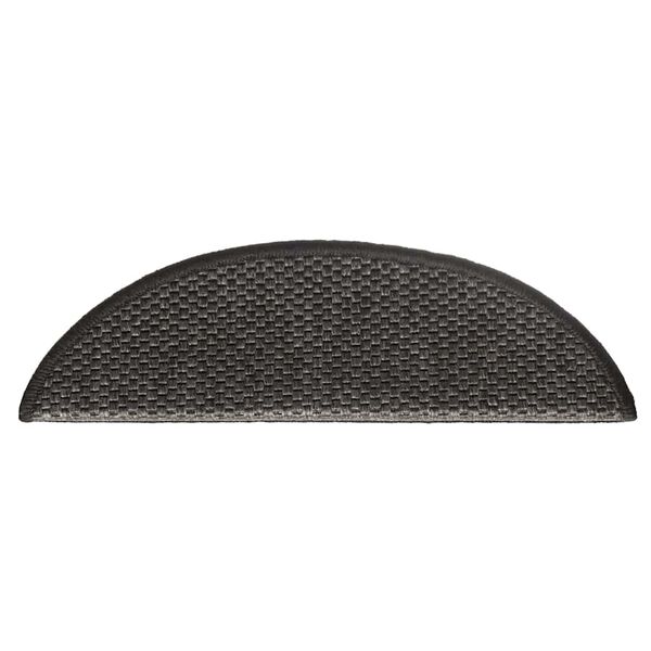 vidaXL Πατάκια Σκάλας Αυτοκόλλητα 15 τεμ. Όψη Σιζάλ Ανθρακί 56x17x3εκ.