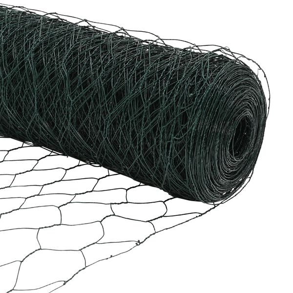 vidaXL Hexagon Fence Πράσινη 1.5x100 μ Χάλυβας