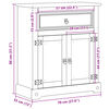 vidaXL Ντουλάπι Μπάνιου Corona 70x33x80 εκ. από Μασίφ Ξύλο Πεύκου