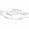 vidaXL Σκελετός Κρεβατιού Μαύρη δρυς 140 x 190 cm Επεξεργασμένο ξύλο