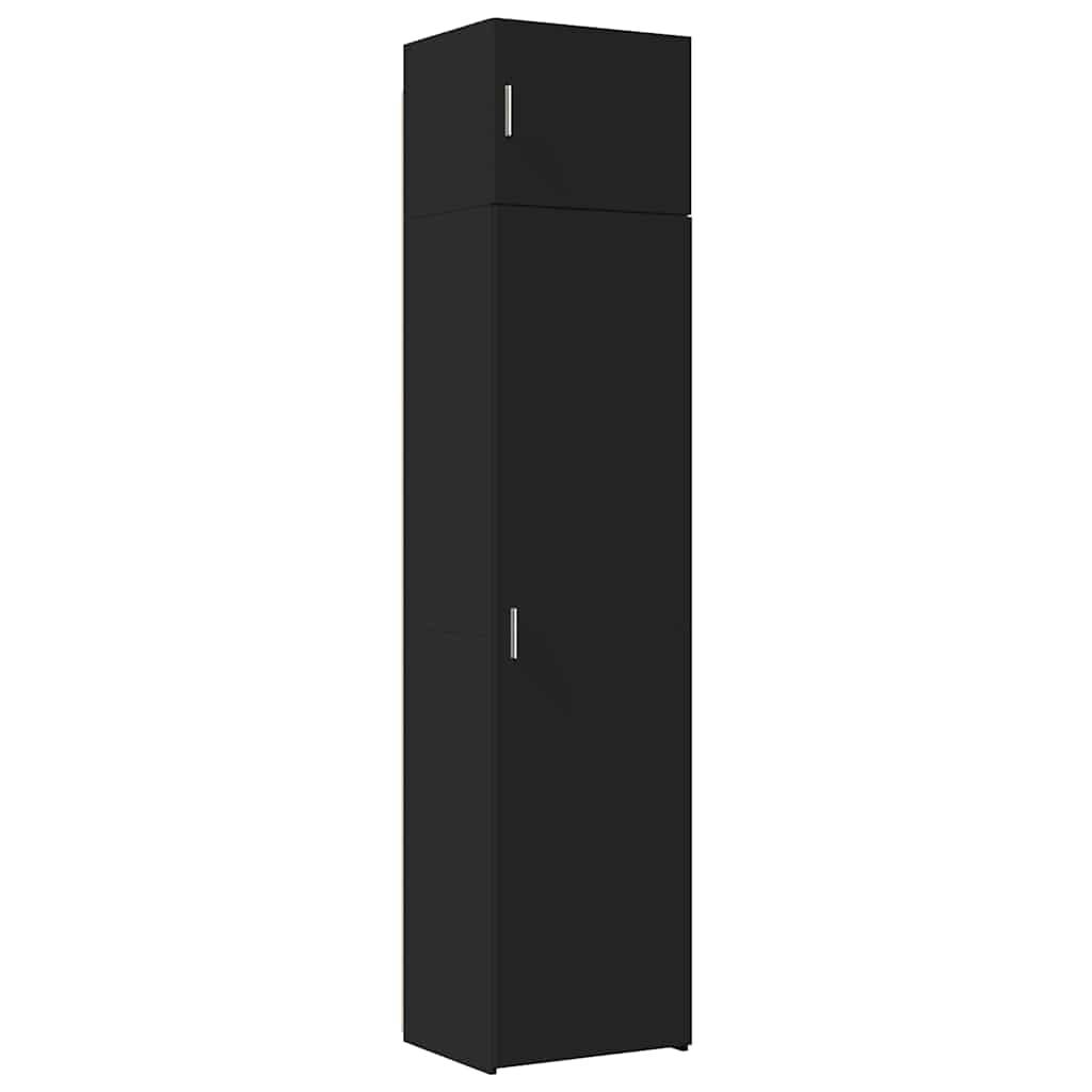 vidaXL Ντουλάπι Αποθήκευσης Στενό Μαύρο 50x42,5x225 εκ. Επεξεργ. Ξύλο