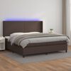 vidaXL &Kappa;&rho;&epsilon;&beta;ά&tau;&iota; Boxspring &mu;&epsilon; &Sigma;&tau;&rho;ώ&mu;&alpha; & LED &Kappa;&alpha;&phi;έ 200x200 &epsilon;&kappa;. &Sigma;&upsilon;&nu;&theta;. &Delta;έ&rho;&mu;&alpha;