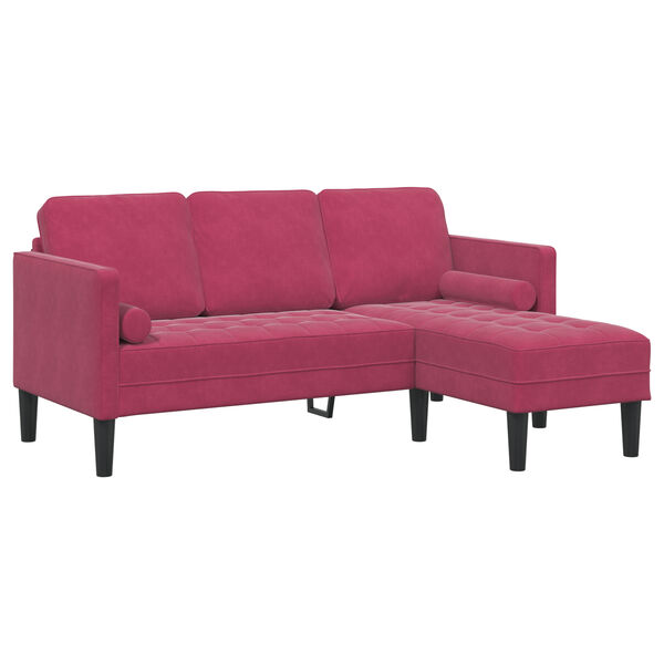 vidaXL Σετ Καναπέ 2 pcs Μπορντό 173 x 131 x 67 εκ Βελούδο