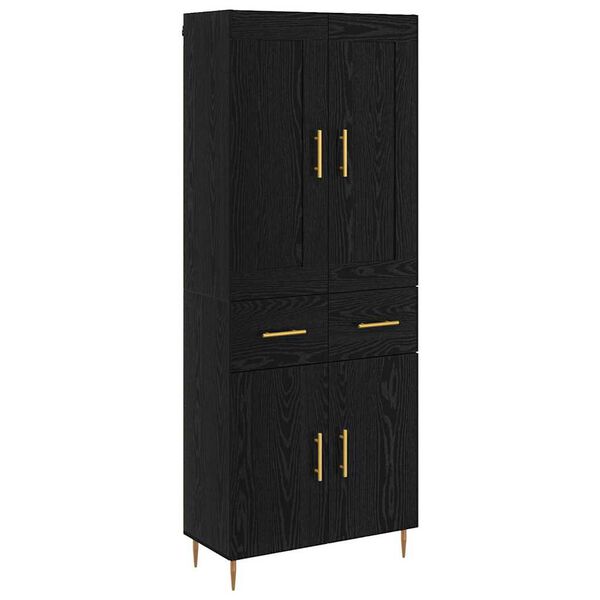 Highboard &Mu;&alpha;ύ&rho;&eta; &Omicron;&xi;&upsilon;ά 69,5 x 34 x 180 &epsilon;&kappa;. &Epsilon;&pi;&epsilon;&xi;&epsilon;&rho;&gamma;&alpha;&sigma;&mu;έ&nu;&omicron; &xi;ύ&lambda;&omicron;