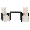 vidaXL &Sigma;&epsilon;&tau; &Epsilon;&pi;ί&pi;&lambda;&omega;&nu; Bistro 3 &tau;&epsilon;&mu;. &Mu;&alpha;ύ&rho;&omicron; &Sigma;&upsilon;&nu;&theta;&epsilon;&tau;. &Rho;&alpha;&tau;ά&nu; &mu;&epsilon; &Mu;&alpha;&xi;&iota;&lambda;ά&rho;&iota;&alpha;