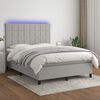 vidaXL &Kappa;&rho;&epsilon;&beta;ά&tau;&iota; Boxspring &mu;&epsilon; &Sigma;&tau;&rho;ώ&mu;&alpha; & LED &Alpha;&nu;.&Gamma;&kappa;&rho;&iota; 140x200&epsilon;&kappa;. &Upsilon;&phi;&alpha;&sigma;&mu;ά&tau;&iota;&nu;&omicron;
