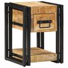 vidaXL Κομοδίνο με συρτάρι Καφέ 30 x 30 x 40 cm Μασίφ ξύλο μάνγκο
