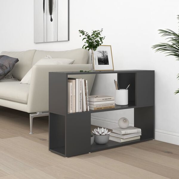vidaXL Βιβλιοθήκη Γκρι 100 x 24 x 63 εκ. από Μοριοσανίδα
