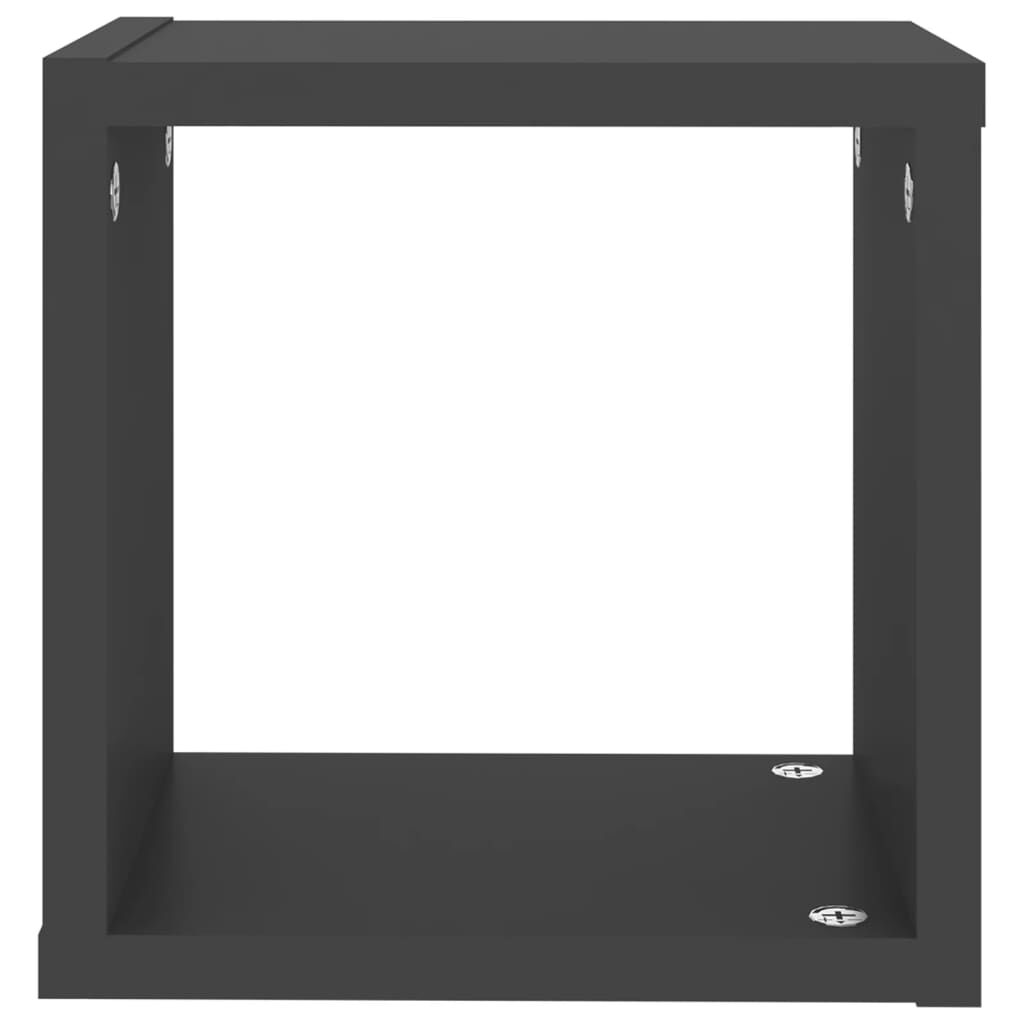 vidaXL Ράφια Κύβοι Τοίχου 6 τεμ. Γκρι 22 x 15 x 22 εκ.