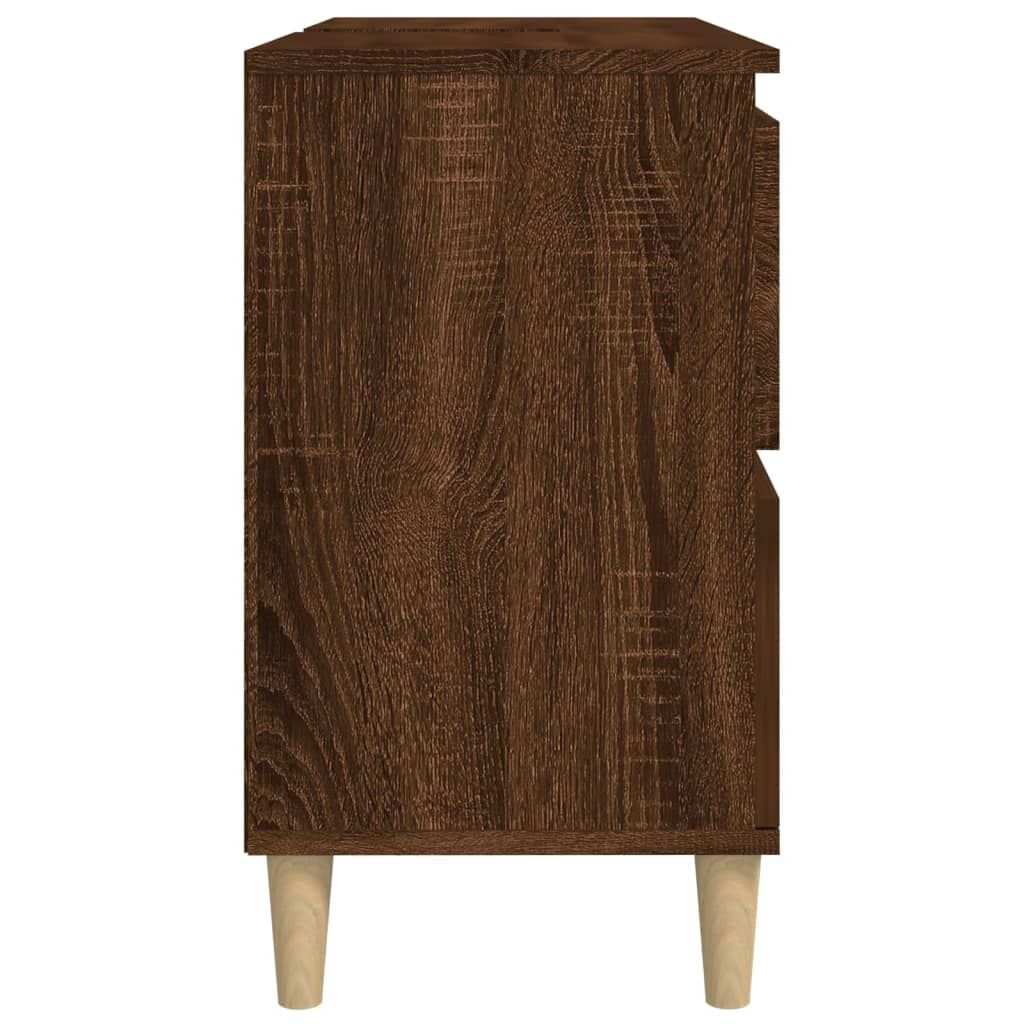 vidaXL Ντουλάπι Νιπτήρα Καφέ Δρυς 80 x 33 x 60 εκ. Επεξεργασμένο Ξύλο