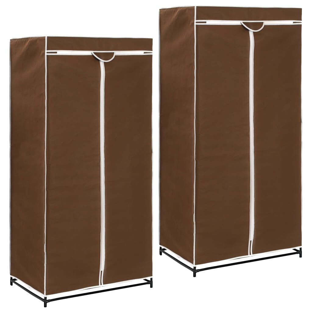 vidaXL Ντουλάπες 2 τεμ. Καφέ 75 x 50 x 160 εκ.