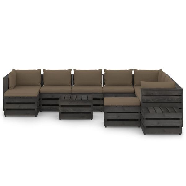 vidaXL &Sigma;&alpha;&lambda;ό&nu;&iota; &Kappa;ή&pi;&omicron;&upsilon; &Sigma;&epsilon;&tau; 12 &Tau;&epsilon;&mu;. &alpha;&pi;ό &Gamma;&kappa;&rho;&iota; &Epsilon;&mu;&pi;&omicron;&tau;&iota;&sigma;&mu;έ&nu;&omicron; &Xi;ύ&lambda;&omicron; &mu;&epsilon; &Mu;&alpha;&xi;&iota;&lambda;ά&rho;&iota;&alpha;