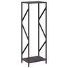 vidaXL Ράφι για καυσόξυλα Μαύρο 34x25x100 cm Ατσάλι ψυχρής έλασης