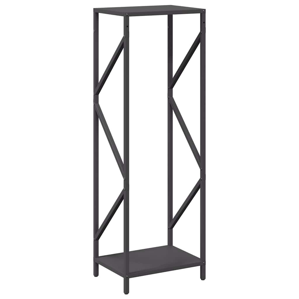 vidaXL Ράφι για καυσόξυλα Μαύρο 34x25x100 cm Ατσάλι ψυχρής έλασης