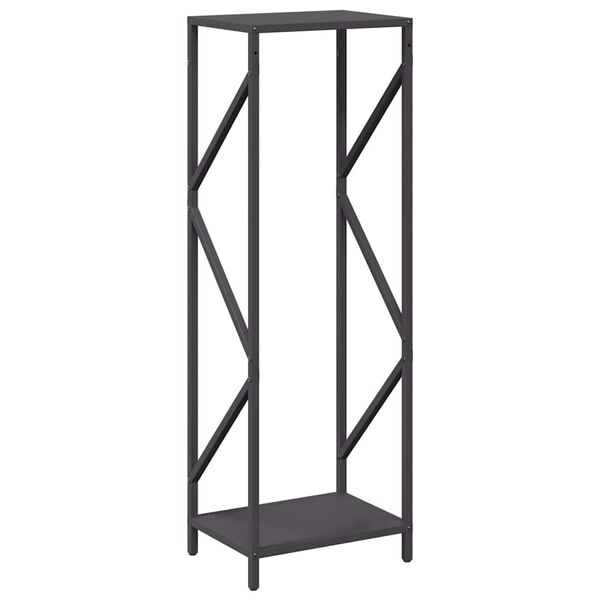 vidaXL Ράφι για καυσόξυλα Μαύρο 34x25x100 cm Ατσάλι ψυχρής έλασης