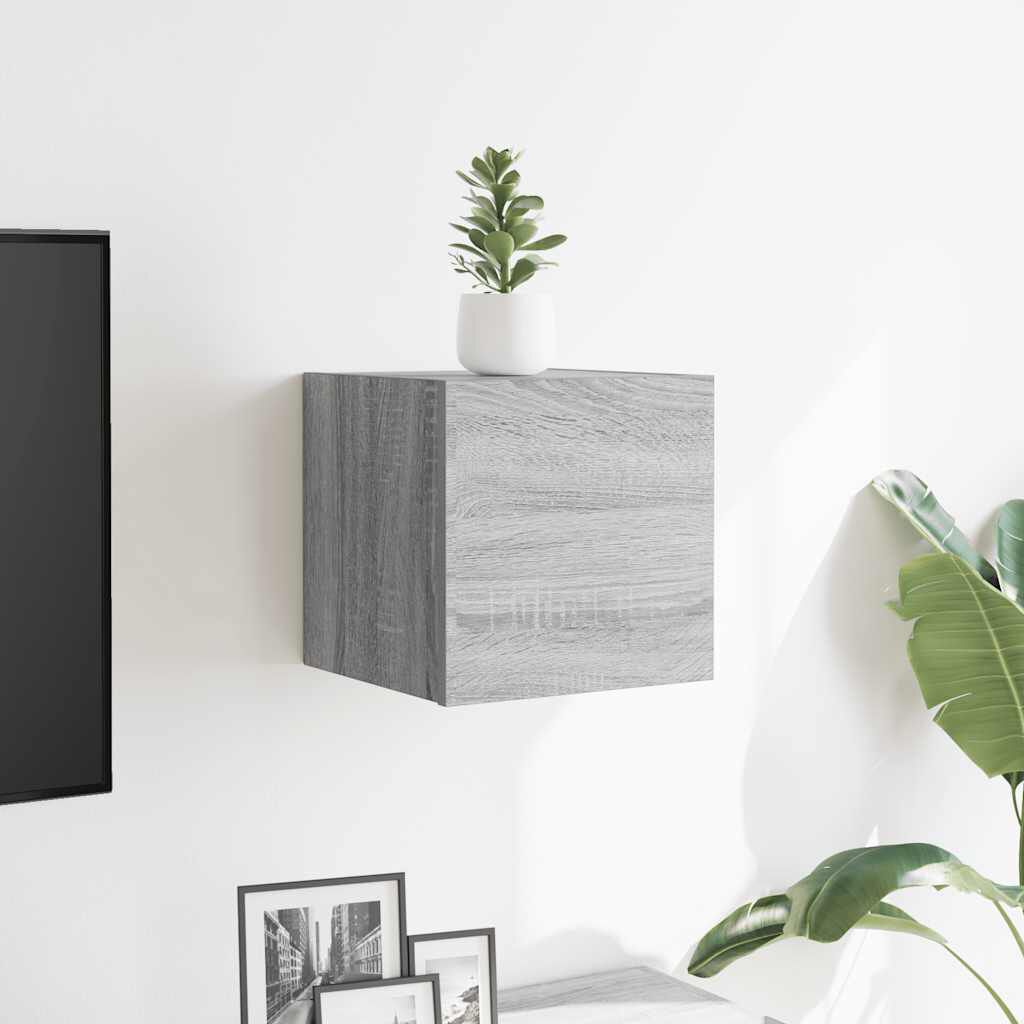 vidaXL Έπιπλο Τηλεόρασης Επιτοίχιο Γκρι Sonoma 30,5 x 30 x 30 εκ.