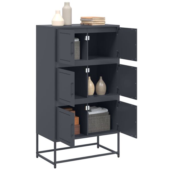 vidaXL Ντουλάπι Ανθρακί 68,5x38,5x123,5 εκ. από Ατσάλι