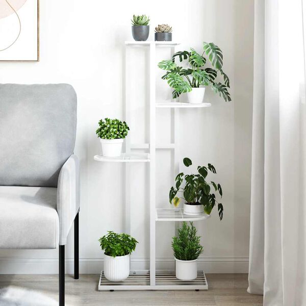 vidaXL &Alpha;&nu;&theta;&omicron;&sigma;&tau;ή&lambda;&eta; 5 &Epsilon;&pi;&iota;&pi;έ&delta;&omega;&nu; &Lambda;&epsilon;&upsilon;&kappa;ή 43 x 22 x 98 &epsilon;&kappa;. &Mu;&epsilon;&tau;&alpha;&lambda;&lambda;&iota;&kappa;ή