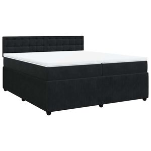 vidaXL &Kappa;&rho;&epsilon;&beta;ά&tau;&iota; Boxspring &mu;&epsilon; &Sigma;&tau;&rho;ώ&mu;&alpha; &Mu;&alpha;ύ&rho;&omicron; 200x200 &epsilon;&kappa;. &Beta;&epsilon;&lambda;&omicron;ύ&delta;&iota;&nu;&omicron;