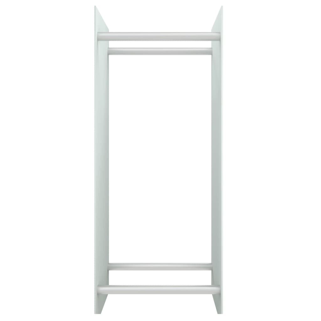 vidaXL Ράφι Καυσόξυλων Λευκό 40 x 35 x 100 εκ. από Ψημένο Γυαλί