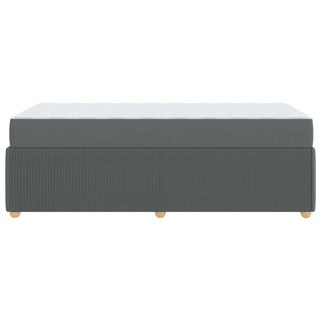 vidaXL Σκελετός Κρεβατιού Άλλο Σκούρο γκρι 100 x 200 cm ύφασμα
