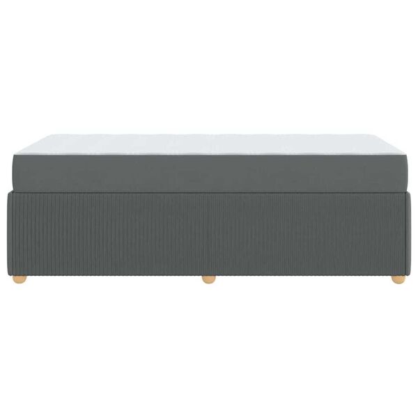 vidaXL Σκελετός Κρεβατιού Άλλο Σκούρο γκρι 100 x 200 cm ύφασμα