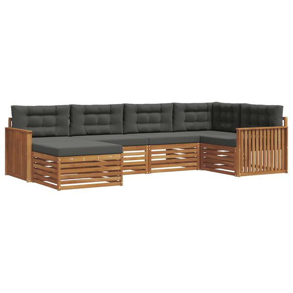 vidaXL &Sigma;&epsilon;&iota;&rho;ά &Kappa;&alpha;&nu;&alpha;&pi;έ &Epsilon;&xi;&omega;&tau;&epsilon;&rho;&iota;&kappa;&omicron;ύ &mu;&epsilon; &mu;&alpha;&xi;&iota;&lambda;ά&rho;&iota; 6 pcs &Phi;&upsilon;&sigma;&iota;&kappa;ό &kappa;&alpha;&iota; &Alpha;&nu;&theta;&rho;&alpha;&kappa;ί