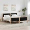 vidaXL Σκελετός Κρεβατιού με κεφαλάρι Μαύρο 180 x 200 cm ύφασμα